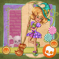 Miss Halloween - Digital Stamp