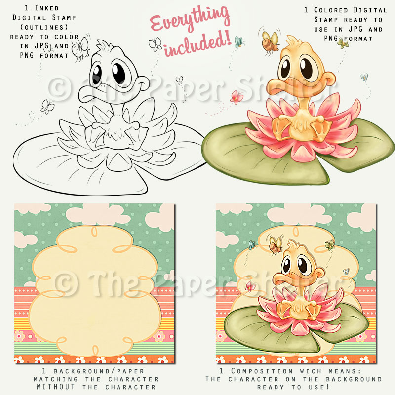 The Most Adorable Ducky - Digital Stamp