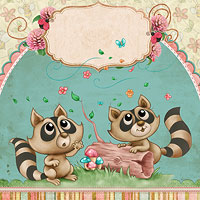 The Most Adorable Raccoons - Digital Stamp