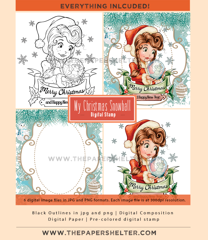 My Christmas Snowball - Digital Stamp