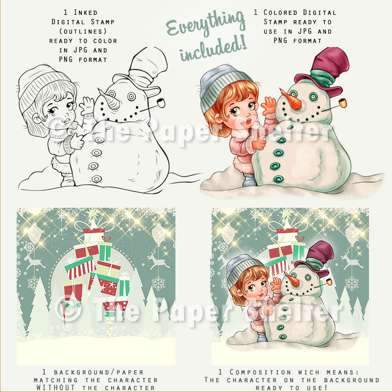 My Snowman - Digital Stamp