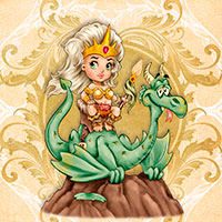 Queen of Dragons - Digital Stamp