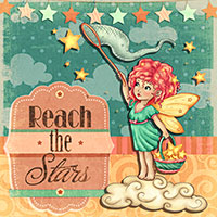 Reach the Stars - Digital Stamp - Click Image to Close