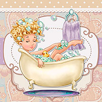 Relaxing Bath - Digital Stamp