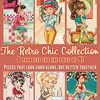 Retro Chic - Digital Stamp