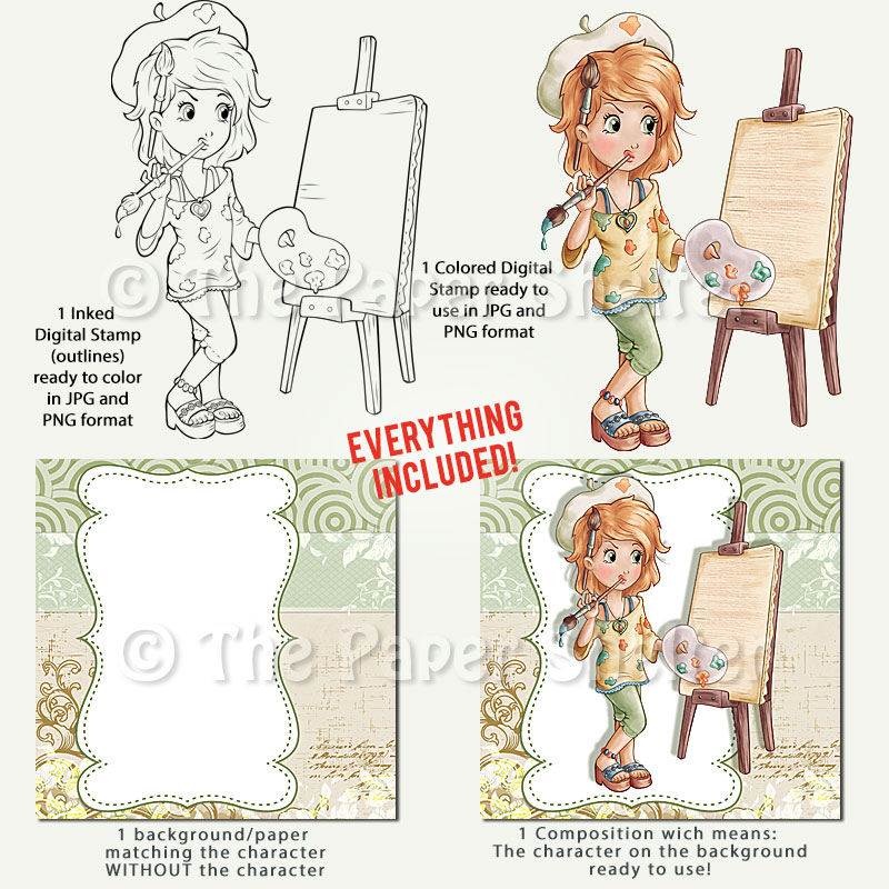 Seeking Inspiration - Digital Stamp - Click Image to Close