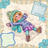 Snow Angel - Digital Stamp - Click Image to Close