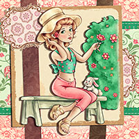 Spring Attitude! - Digital Stamp - Click Image to Close