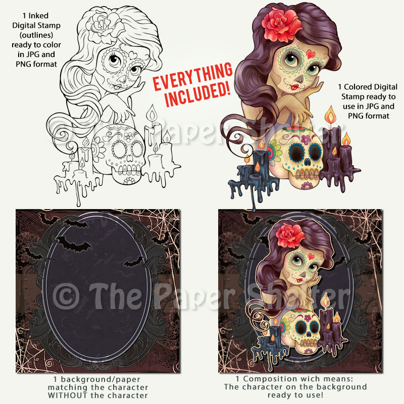 Sugar Skull - Digital Stamp