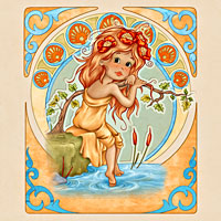 A. Mucha Influence - Summer - Digital Stamp