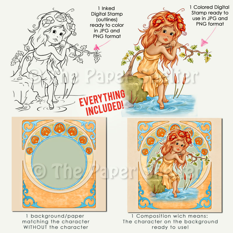 A. Mucha Influence - Summer - Digital Stamp