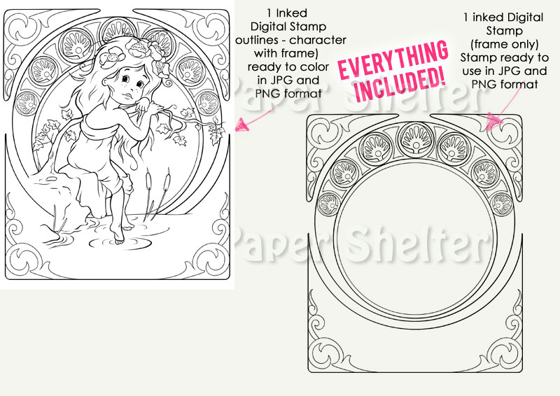 A. Mucha Influence - Summer - Digital Stamp - Click Image to Close