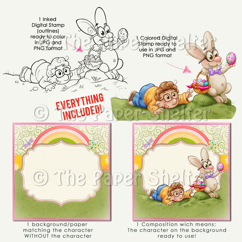 Easter Mischief - Digital Stamp - Click Image to Close