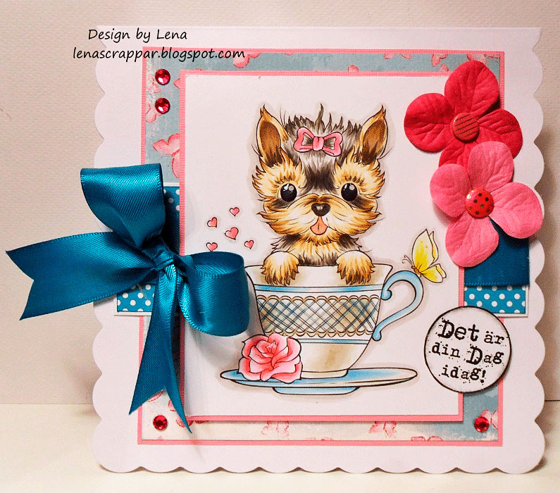 Teacup Yorkie - Digital Stamp