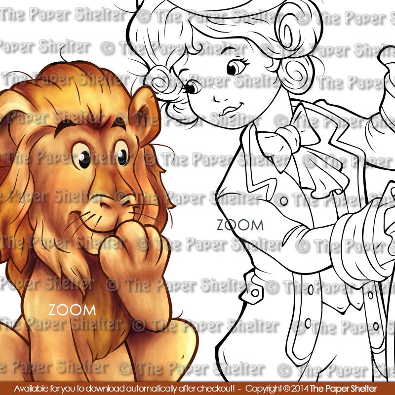 The Beautiful Lion Tamer - Digital Stamp - Click Image to Close