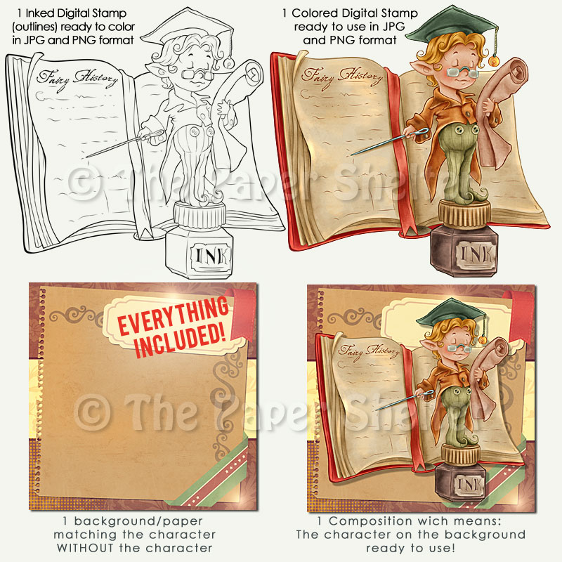 The Enchanted Professor - Digital Stamp