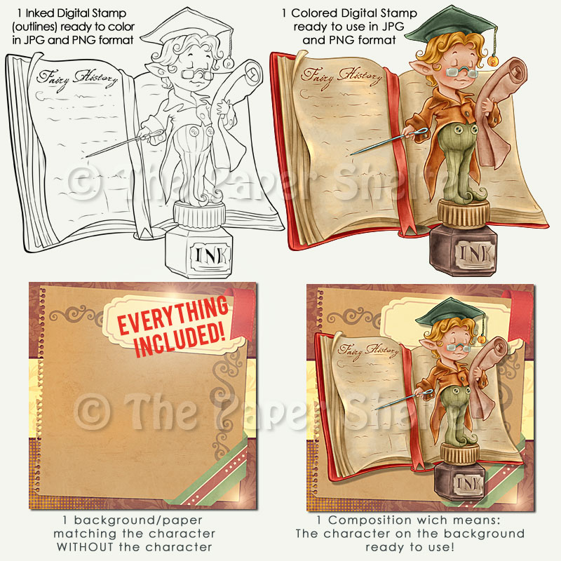 The Enchanted Professor - Digital Stamp - Click Image to Close