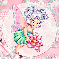 Lotus Fairy - Digital Stamp