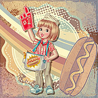 The Number One Hot Dog - Digital Stamp