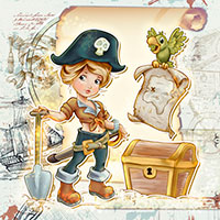 Treasure Hunt - Digital Stamp