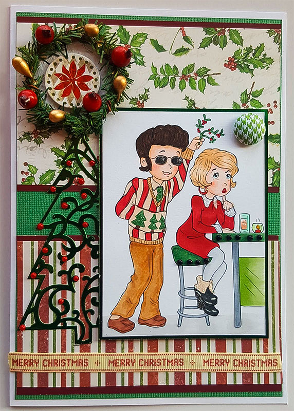 Any Trick For A Christmas Kiss - Digital Stamp