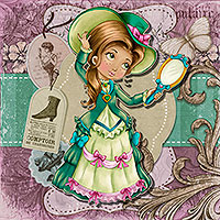 Victorian Beauty *Updated - Digital Stamp - Click Image to Close