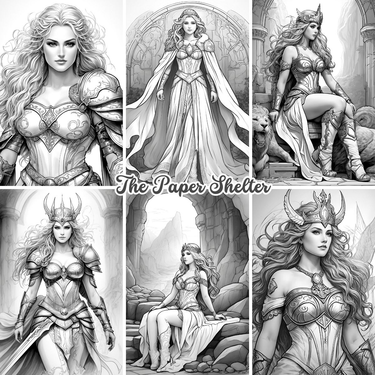 Valhalla Princess - Digital Coloring Book - Click Image to Close