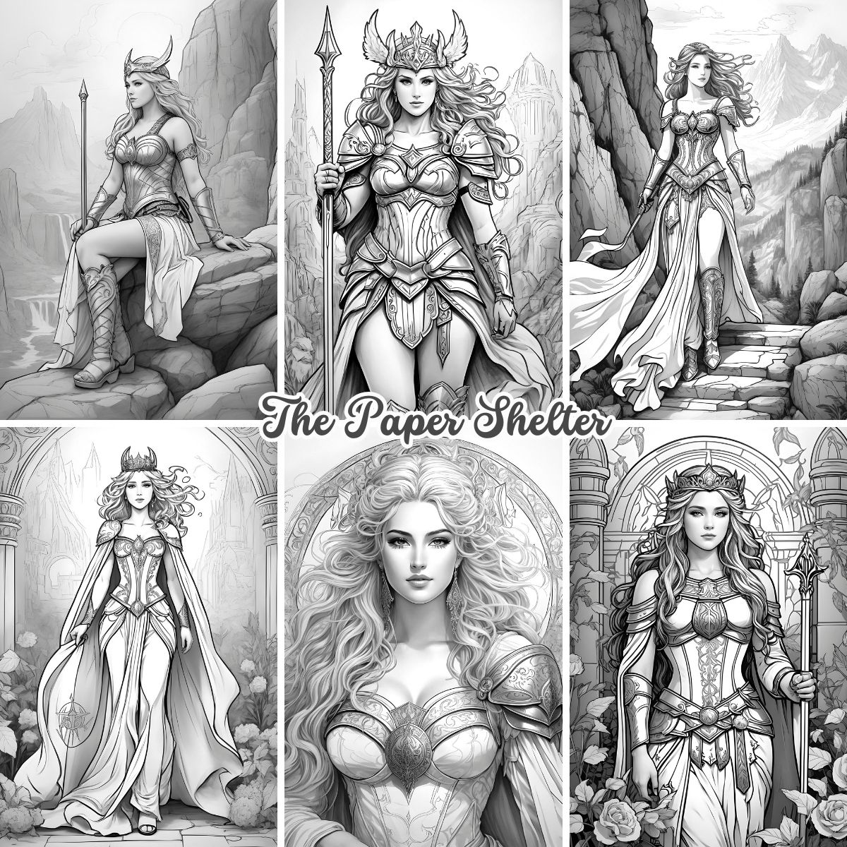 Valhalla Princess - Digital Coloring Book