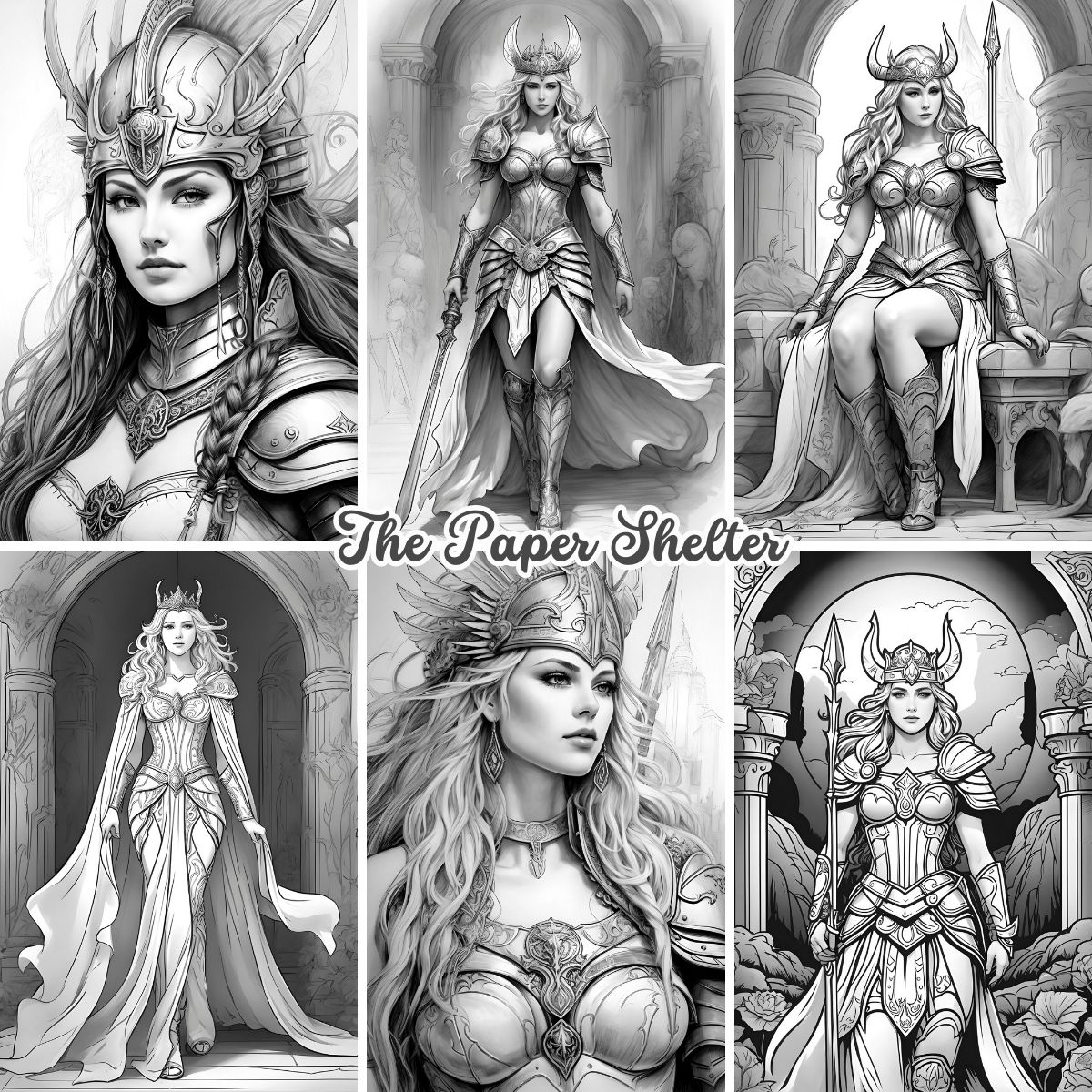 Valhalla Princess - Digital Coloring Book - Click Image to Close