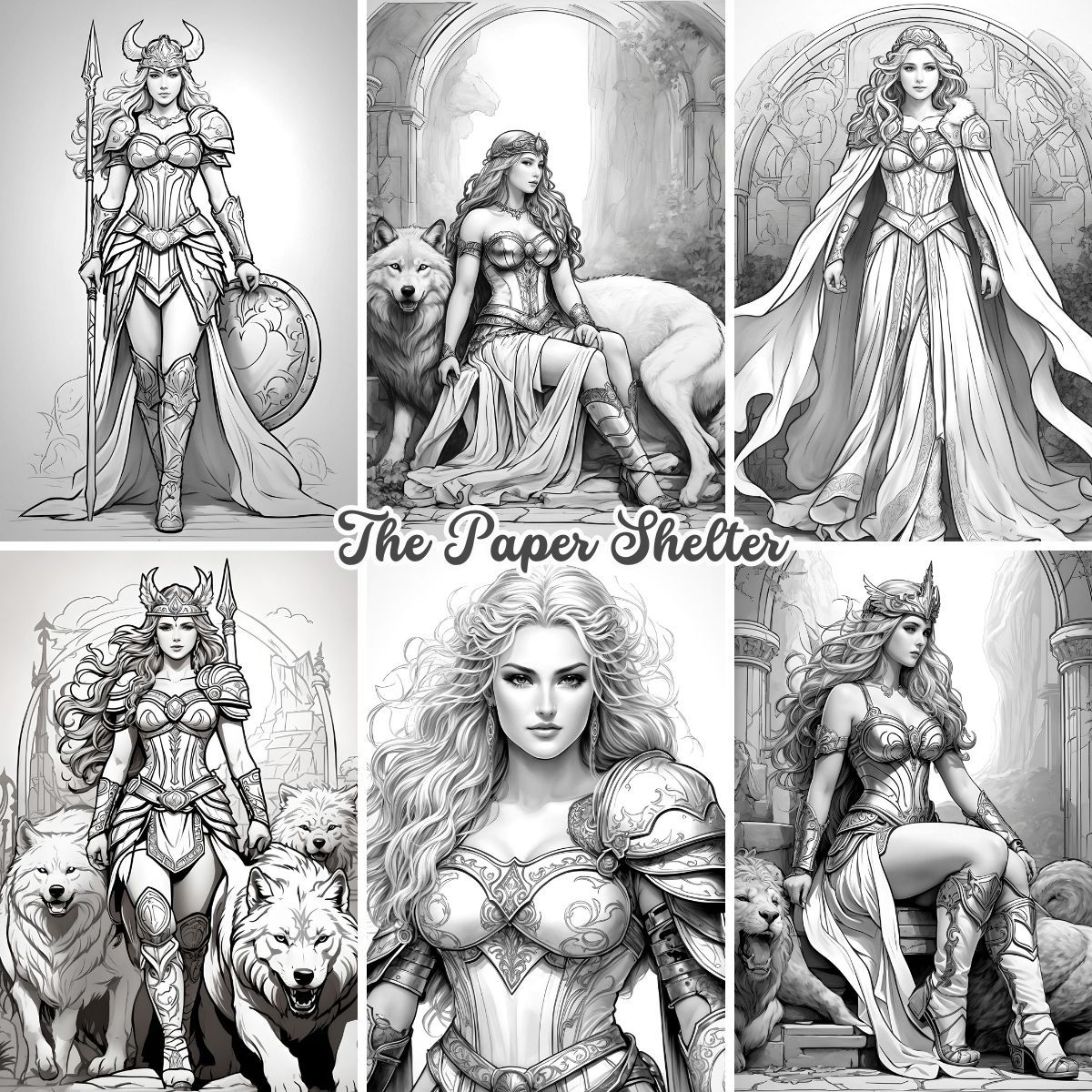 Valhalla Princess - Digital Coloring Book