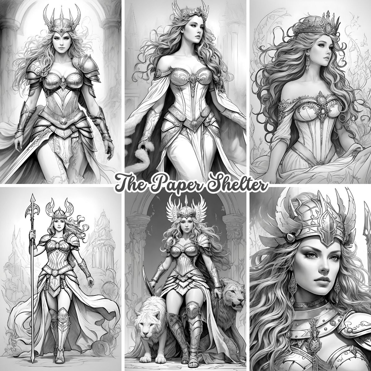 Valhalla Princess - Digital Coloring Book - Click Image to Close