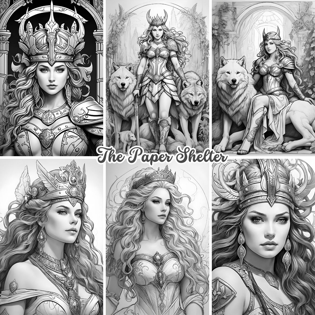 Valhalla Princess - Digital Coloring Book - Click Image to Close