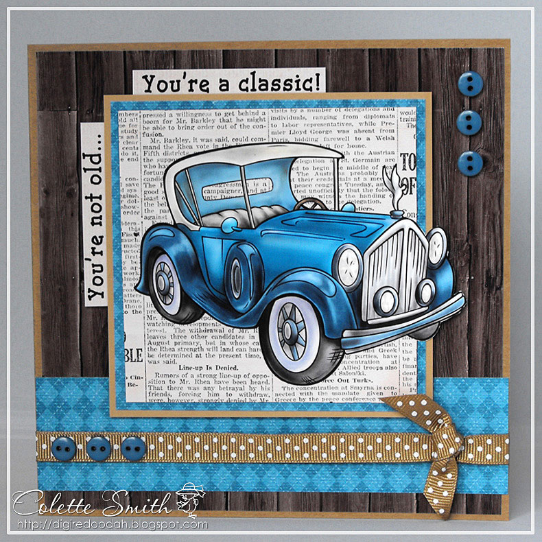 Vintage Car - Digital Stamp