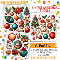 Vintage Christmas Sticker Collection