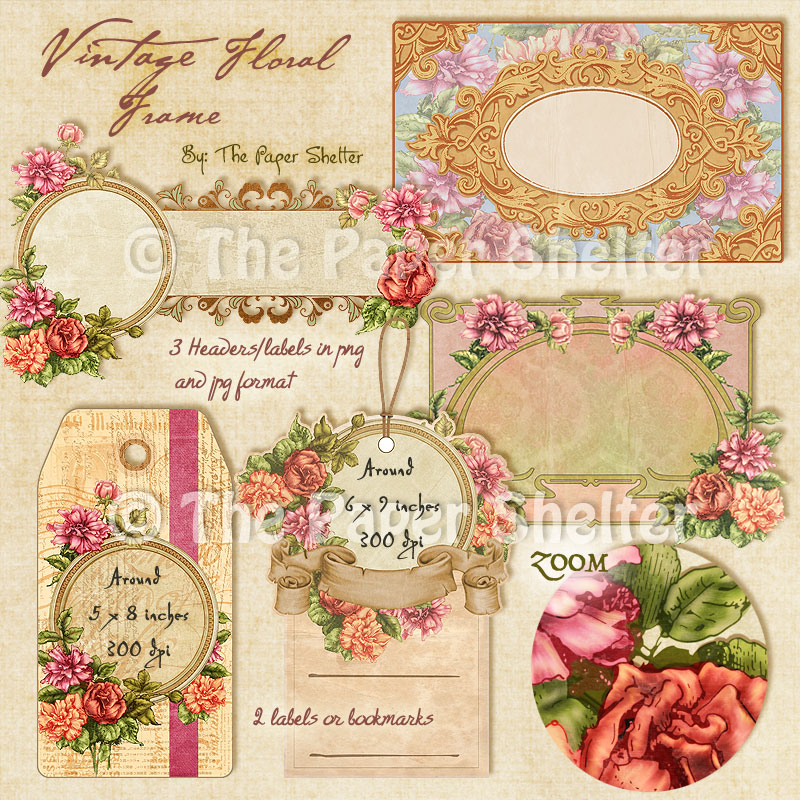 Vintage Floral Frame