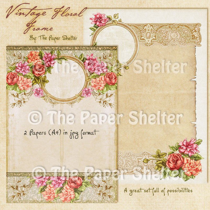 Vintage Floral Frame