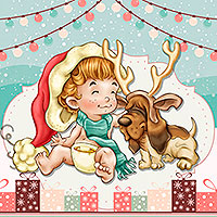 We Are Santa And Rudolph - Digital Stamp