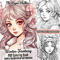 Winter Fantasy - Digital Coloring Book
