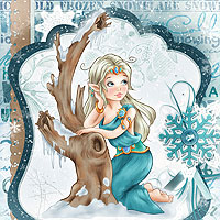 Winter Goddess - Digital Stamp - Click Image to Close