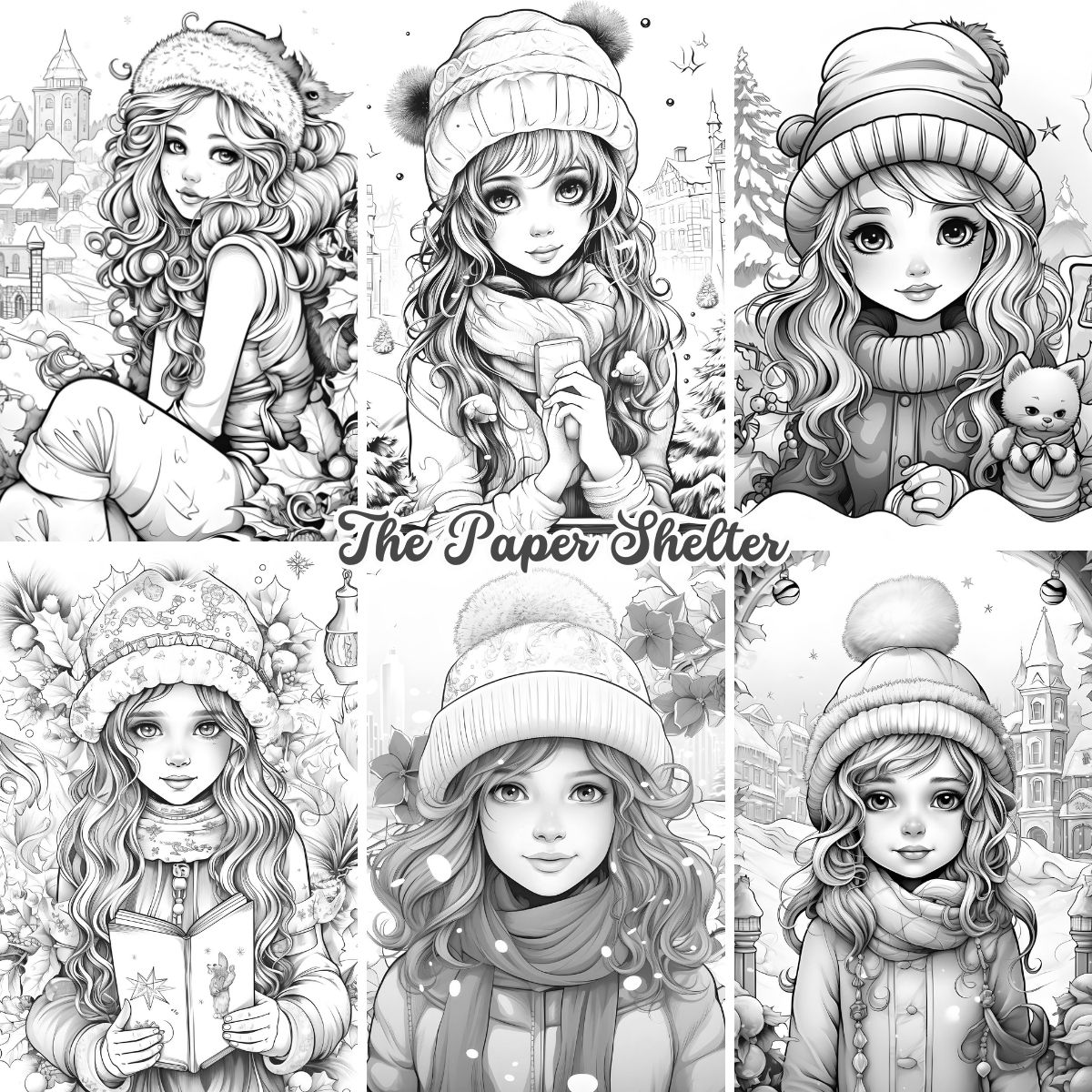 Winter Whimsy - Digital Coloring Book - Click Image to Close
