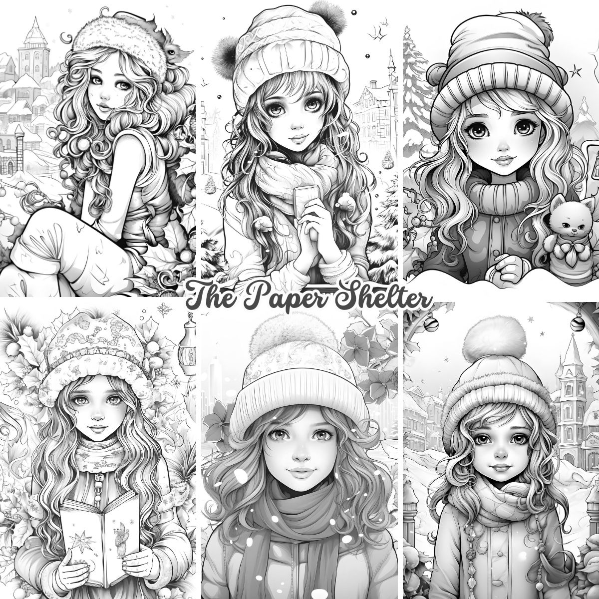 Winter Whimsy - Digital Coloring Book