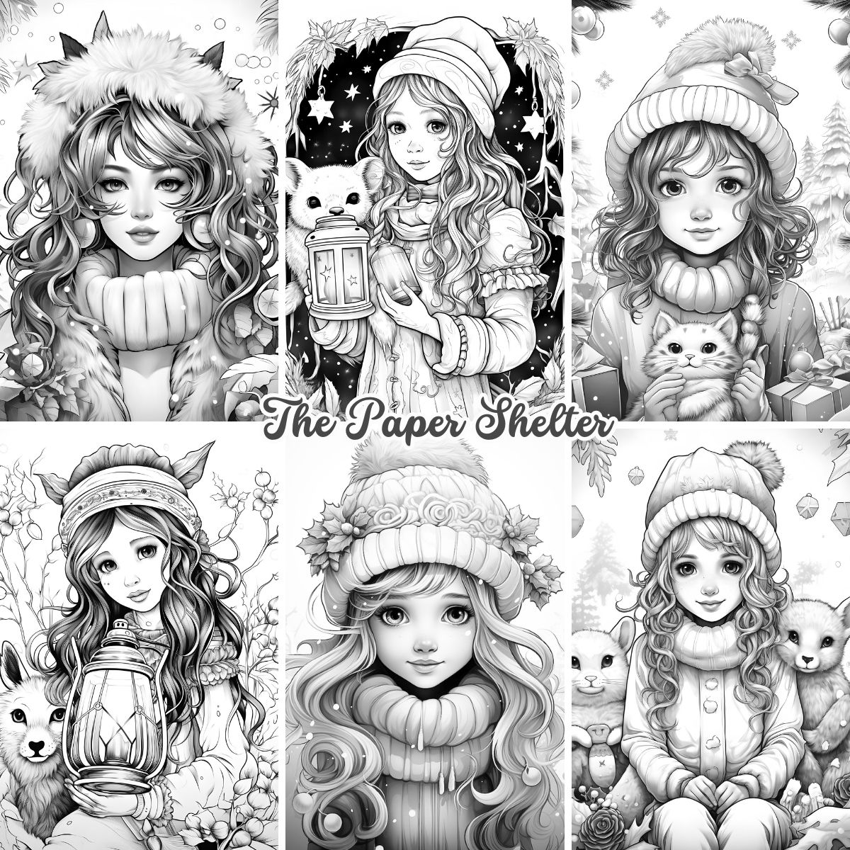 Winter Whimsy - Digital Coloring Book