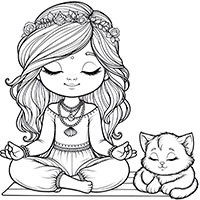 Zen Harmony - Single JPG Coloring Page