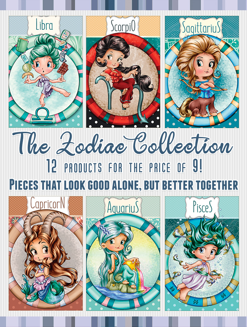 The Zodiac Collection - 12 digis for the price of 9! - Click Image to Close