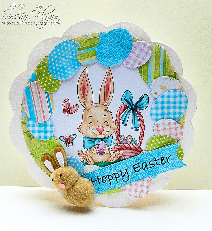 Adorable Easter Bunny - Digital Stamp - Click Image to Close