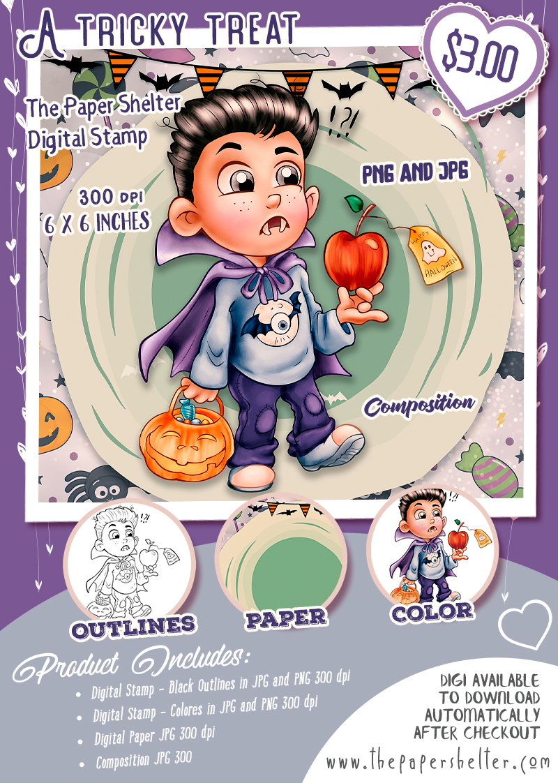 A Tricky Treat - Digital Stamp - Click Image to Close
