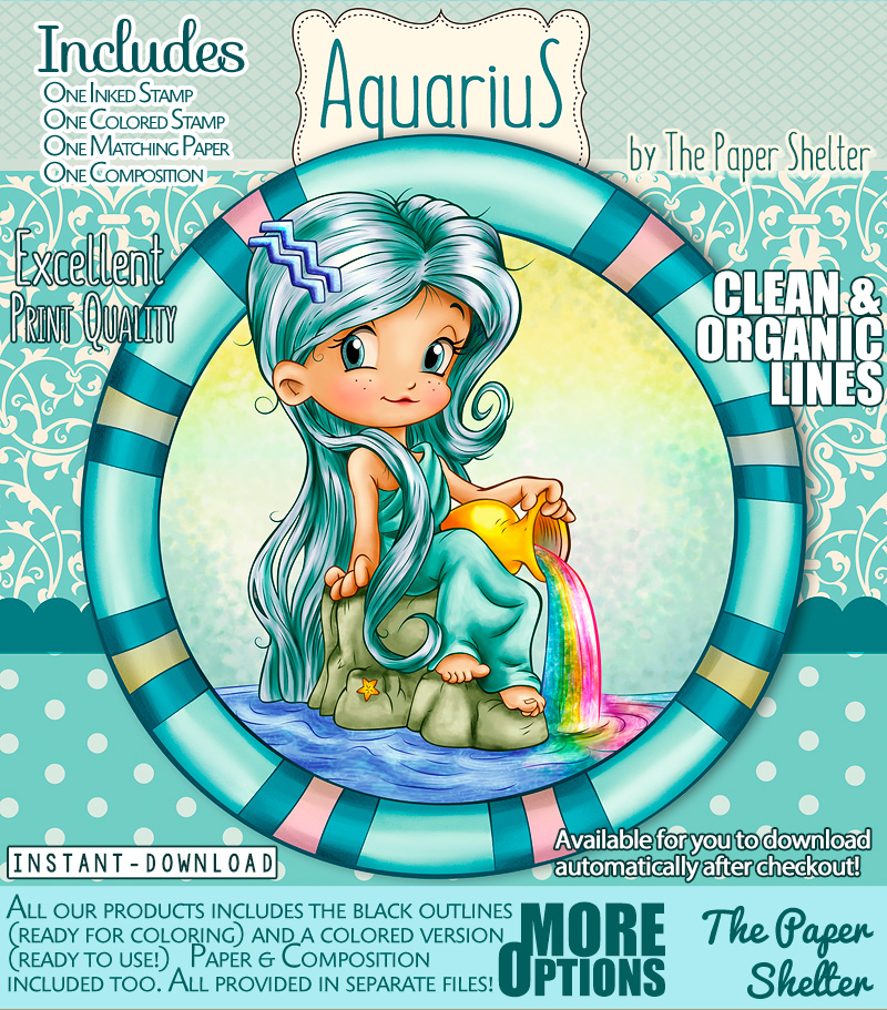 Aquarius - Digital Stamp - Click Image to Close