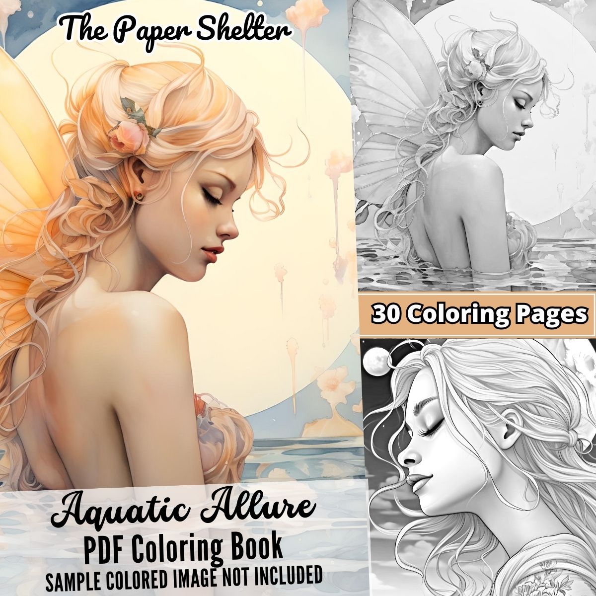 Aquatic Allure - Digital Coloring Book - Click Image to Close
