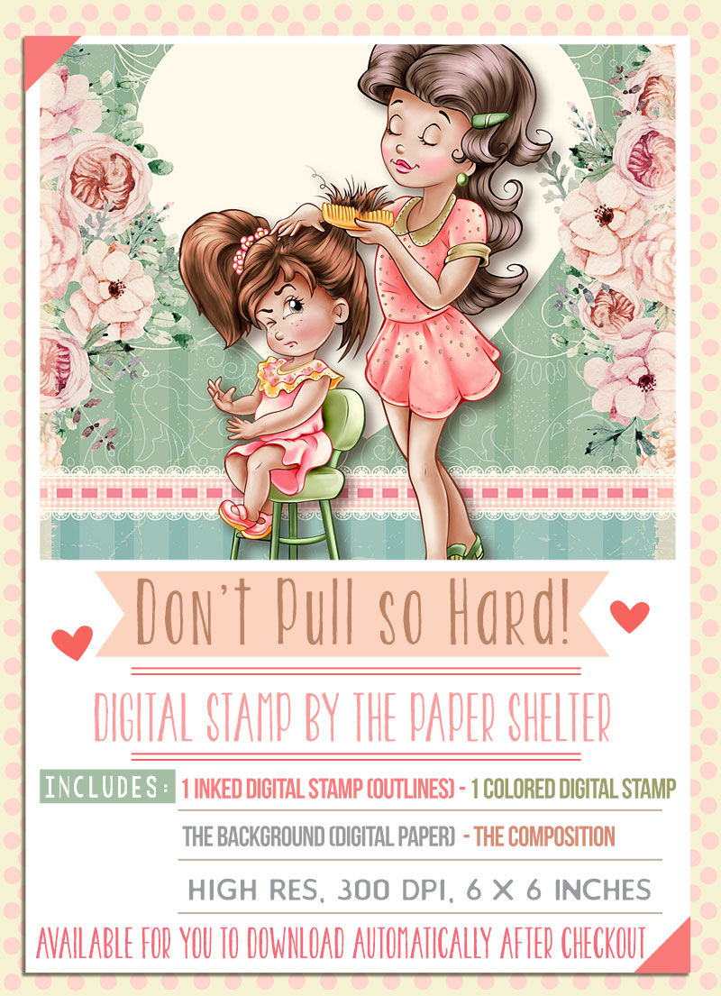 Don't Pull So Hard! - Digital Stamp - Click Image to Close