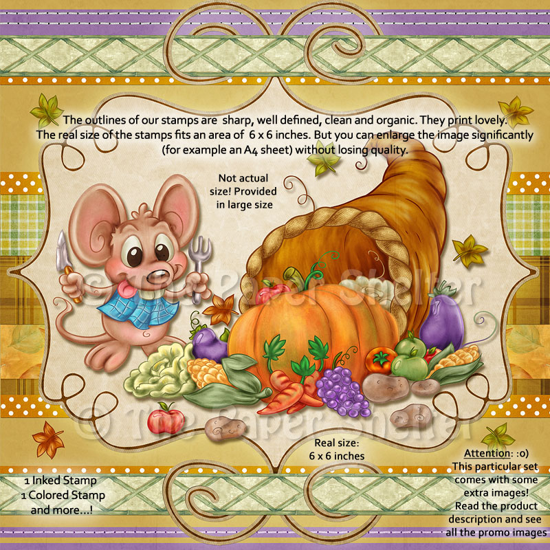 Funny Cornucopia - Digital Stamp - Click Image to Close